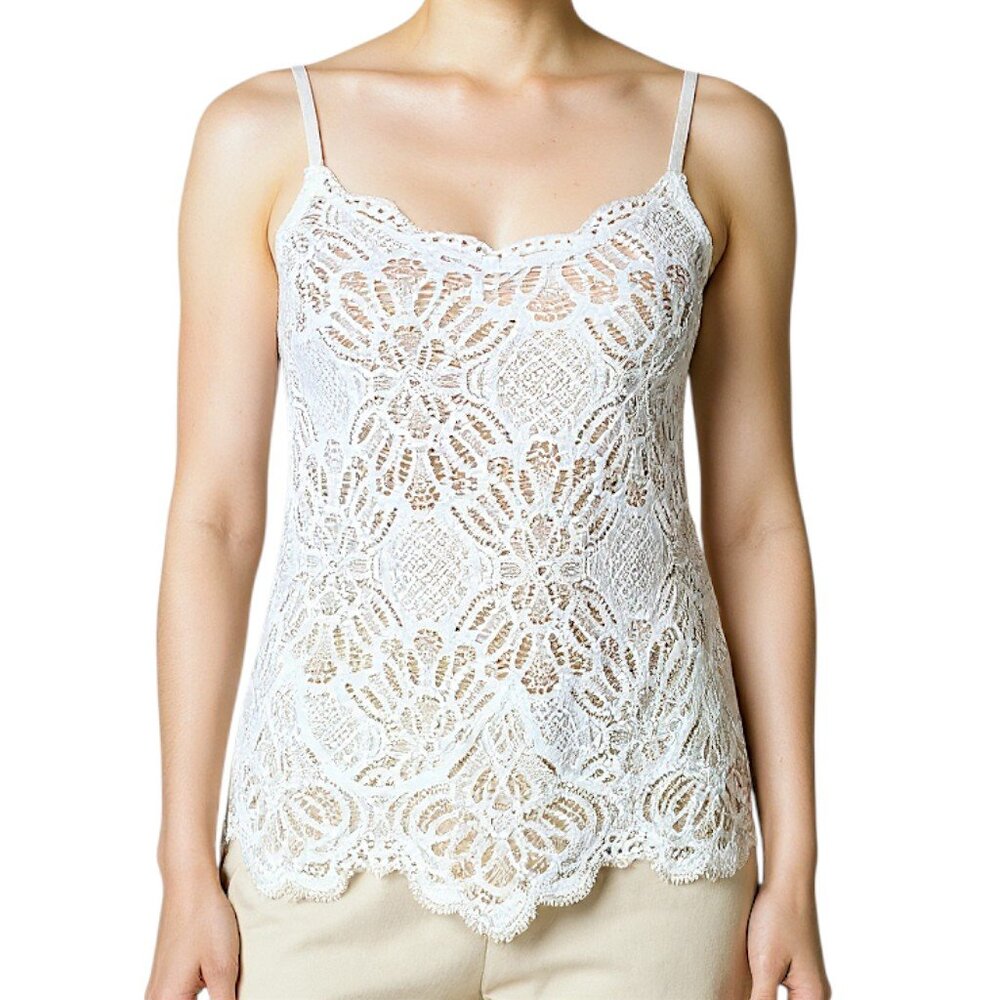 Victoria's Secret White Lace Cami Lingerie Tank Women's Size XS